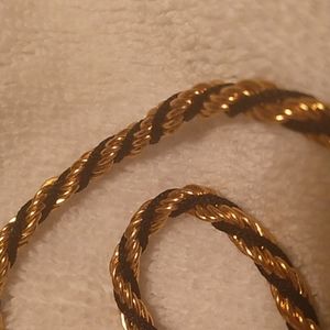 Classic, goes w/"Everything" Black & Gold Intertwined Necklace